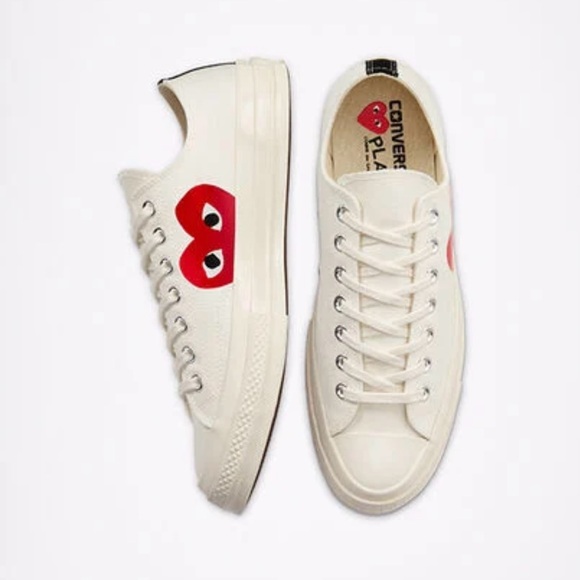 Converse x Comme des Garçons Play White Sneakers - Picture 2 of 8